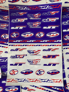 JT Red White and Blue Sticker Sheets (2)