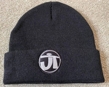 Load image into Gallery viewer, New JT Black Beanie with Embroidered logo - new colors and logos
