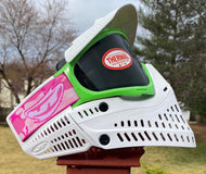 White JT Proflex with Lime Green Frame - Paintball Mask