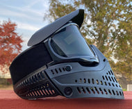 Farside JT Proflex Paintball Mask - Black on Black - 2 lenses